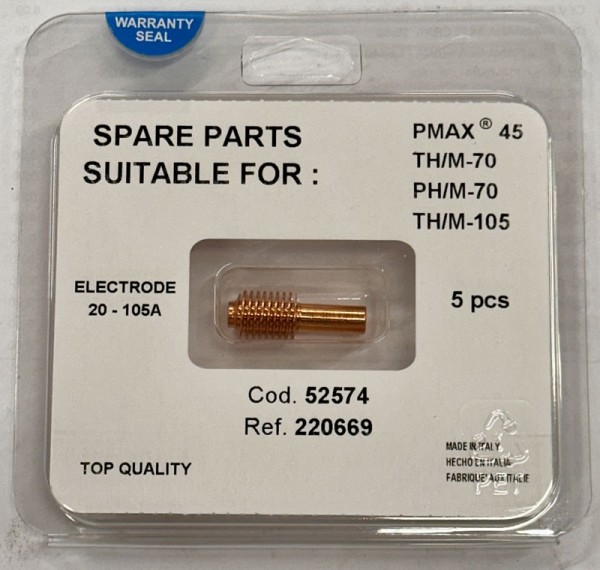 Paket elektrod za plazma plazma gorilnik Tecmo ST-70, PH-70, TH-70 in Hypertherm Powermax 45