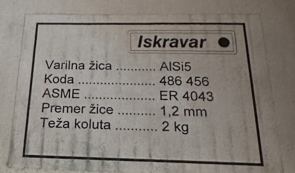 aluminij varilna žica